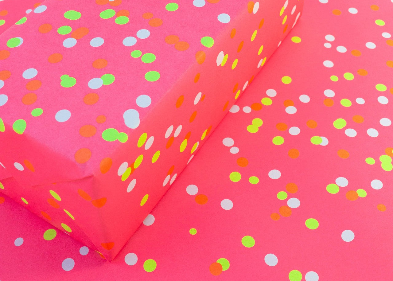 Geschenkpapier Neon Konfetti Bow&Hummingbird RC