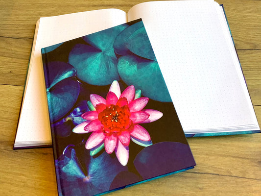 Hardcover A5 Lotusblüte Punktraster 100g RC