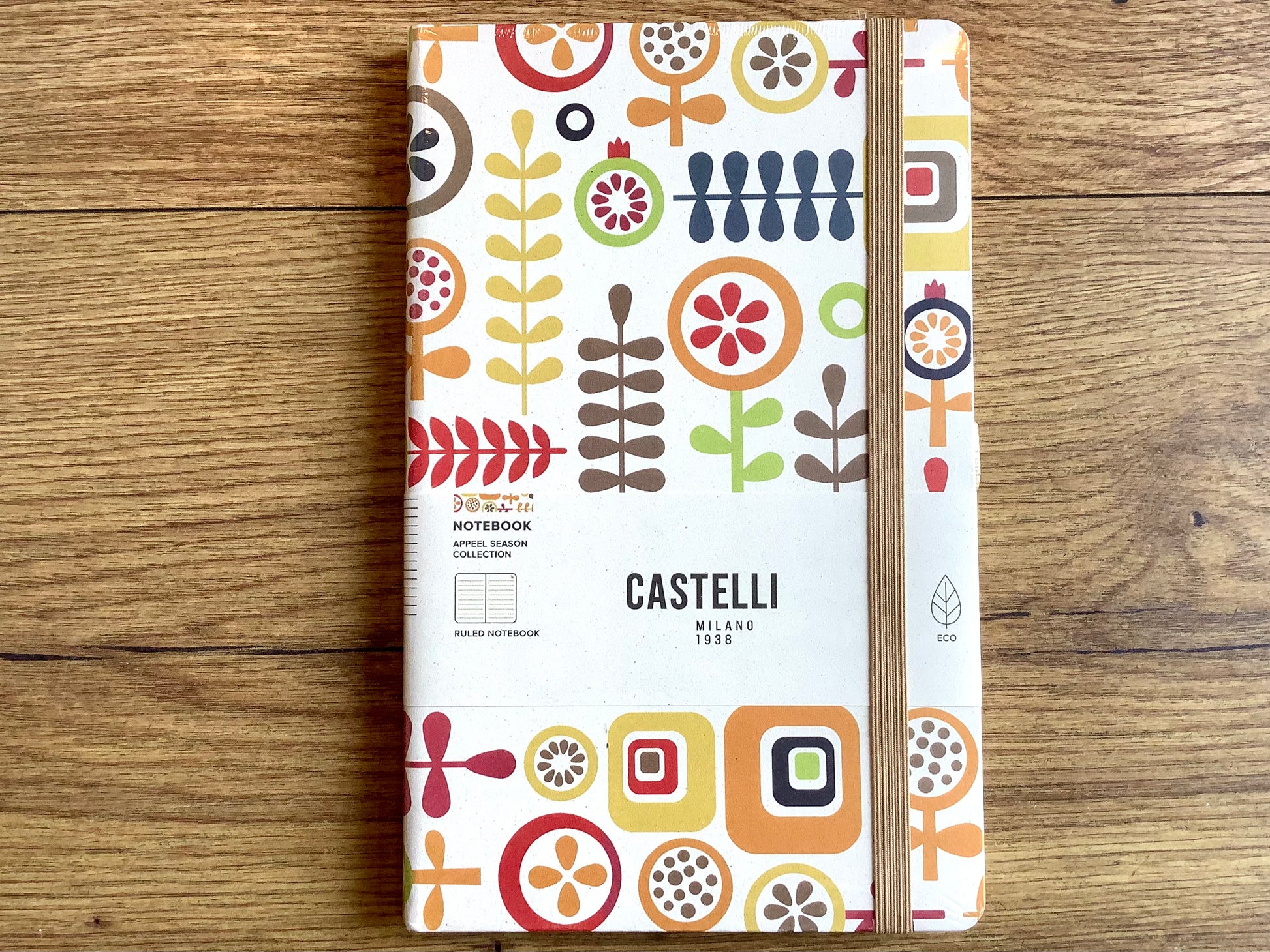 Liniertes Notizbuch aus-apfelpapier-castelli-appeel, Motiv: Sommer