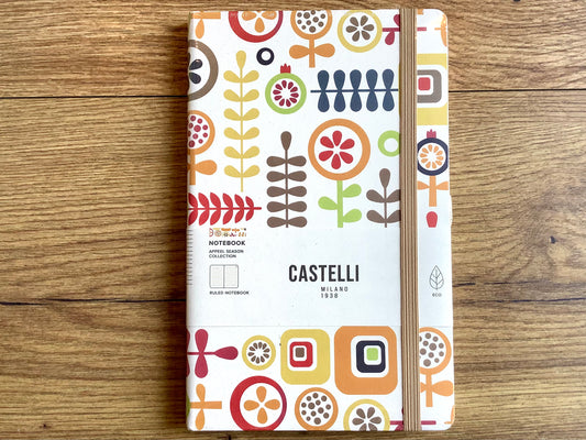 Liniertes Notizbuch aus-apfelpapier-castelli-appeel, Motiv: Sommer