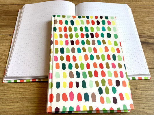 Notizbuch A5 Punktraster Strokes Hardcover 100g RC