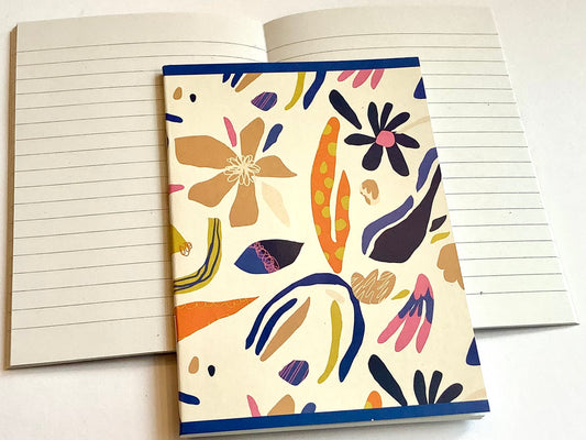 Notizheft A6 liniert Flowers recycelt