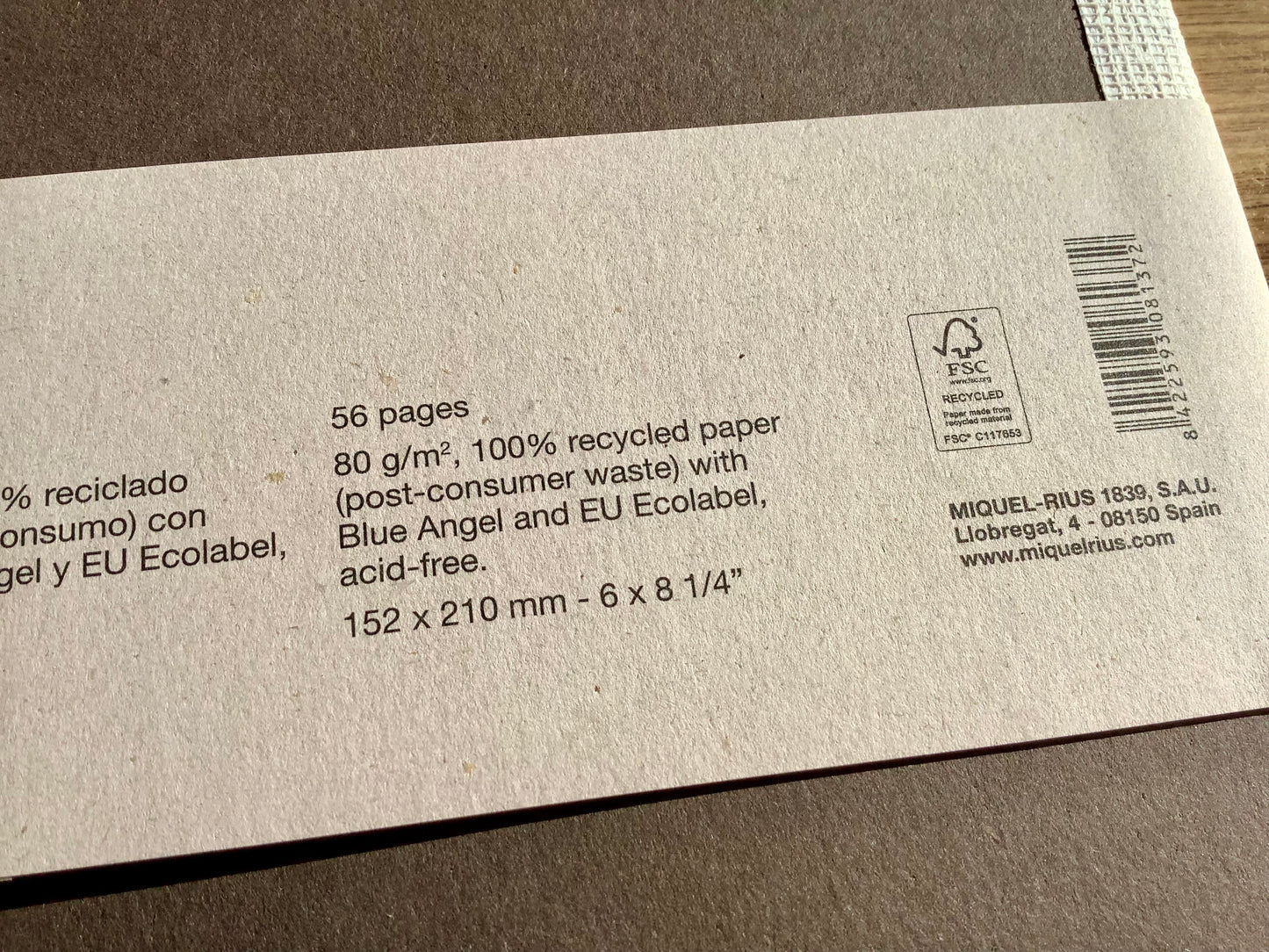 Notizheft A5 blanko "1839" Miquelrius