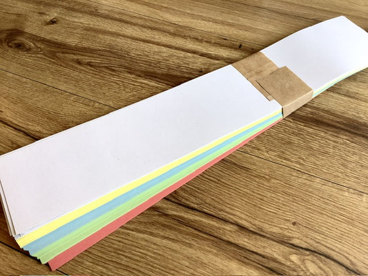 Moderationspapier Überschriftenstreifen 51cmx10cm 5 Farben - Polly Paper - Umweltfreundliche Schreibwaren