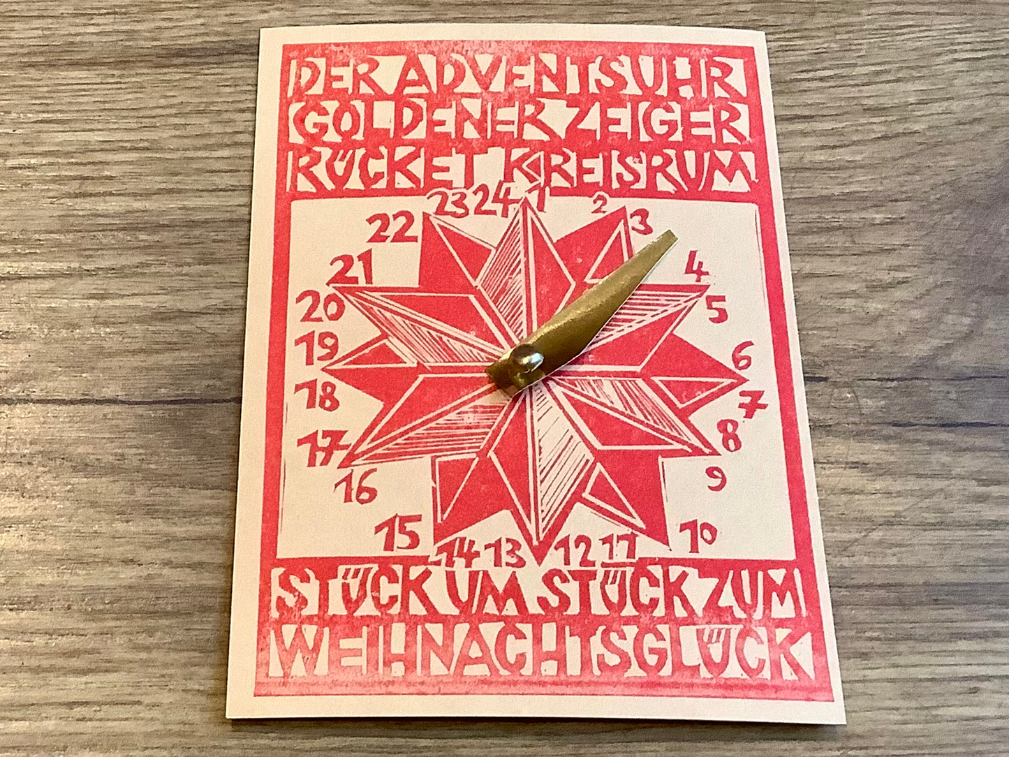 Postkarte Adventsuhr (Flitzpost)