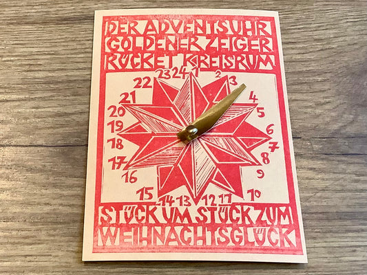 Postkarte Adventsuhr (Flitzpost)