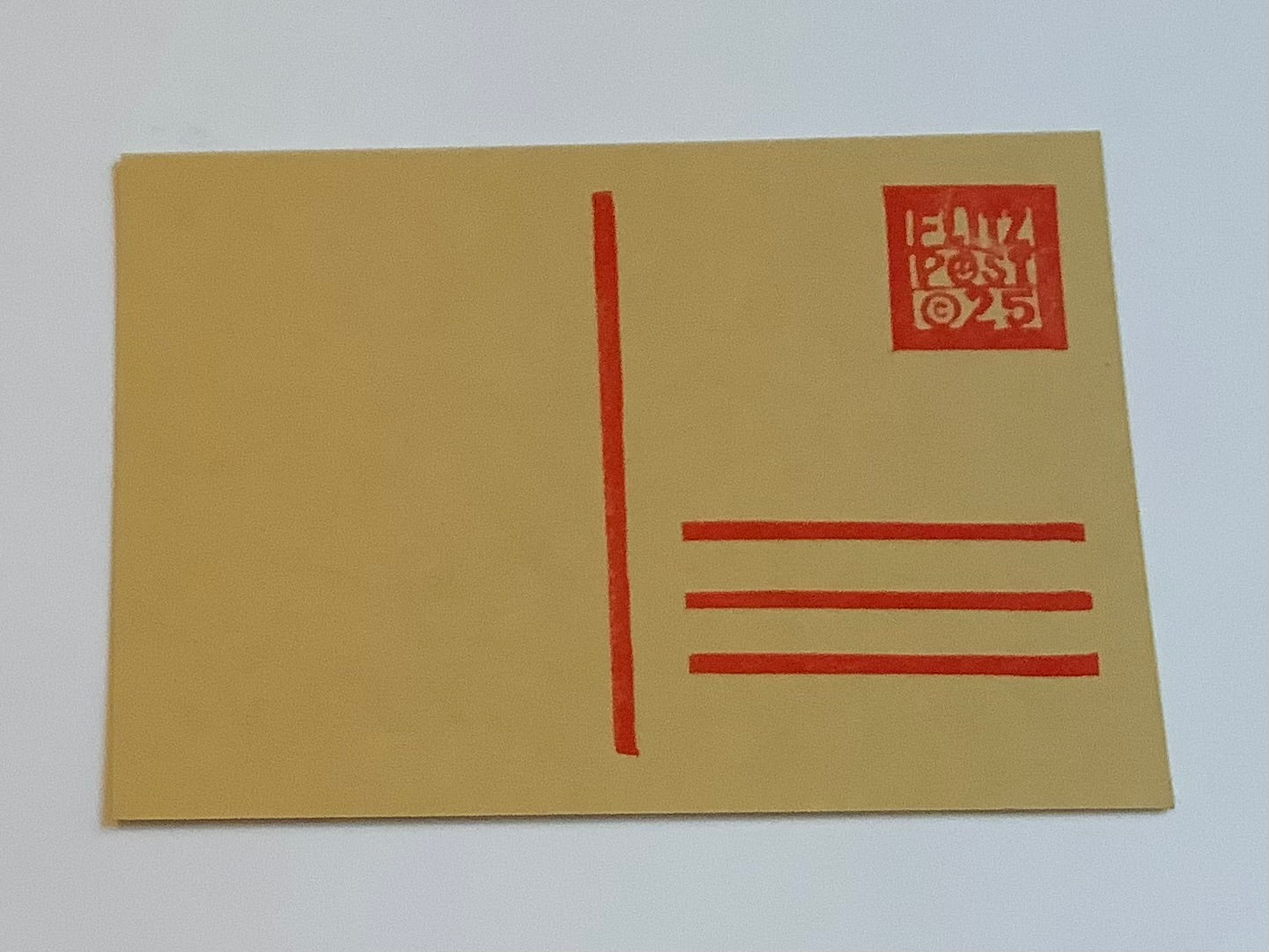 Postkarte Blümlein zart gold (Flitzpost)