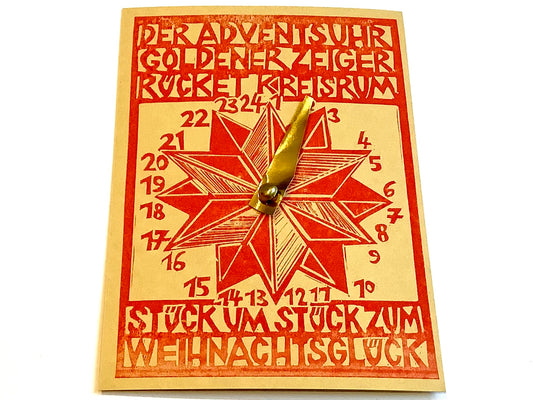 Postkarte Adventsuhr (Flitzpost)