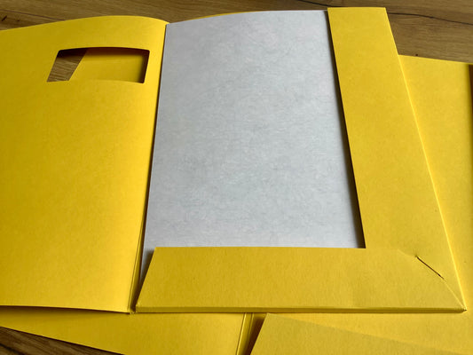 Pressemappen 10 Angebotsmappen m. Fenster. gelb