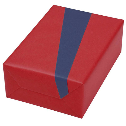 Geschenkpapier rot/blau 20m 50cm Rolle