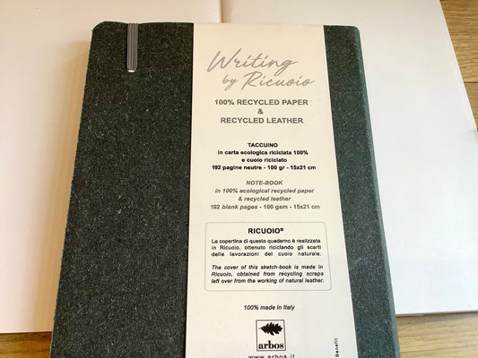 Notizbuch A6 RC-Leder blanko 100g 192S. arbos