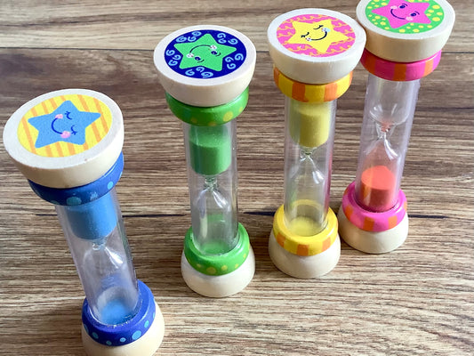 Sanduhr zum Zähneputzen Zahnfee 9,5cm Holz