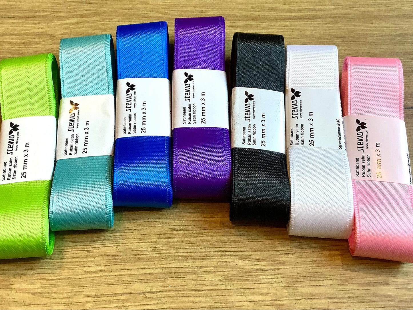 Satinband 25mm Geschenkband Stewo° - Polly Paper - Umweltfreundliche Schreibwaren