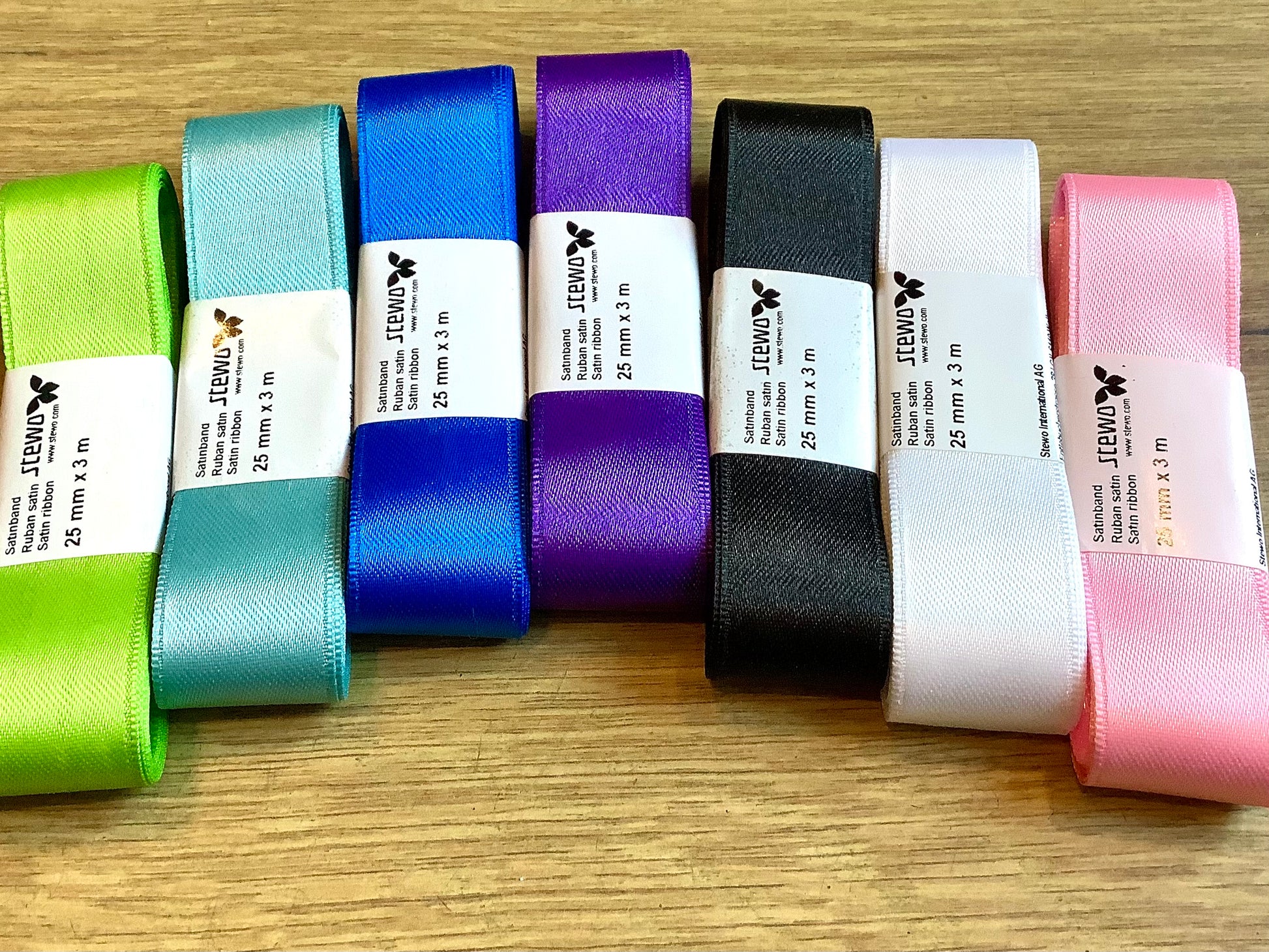 Satinband 25mm Geschenkband Stewo° - Polly Paper - Umweltfreundliche Schreibwaren