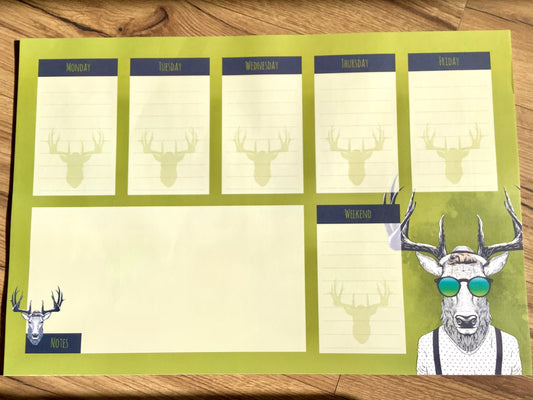 Schreibunterlage Cooler Hirsch 40x60cm 20Bl RC