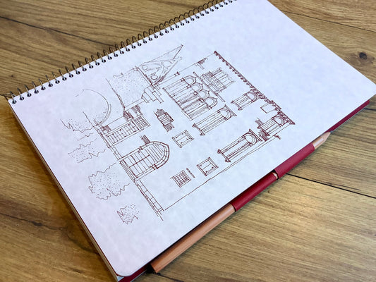 Skizzenbuch Spiralbuch 16x26 cm 100g Venezia Stiftverschluss Arbos