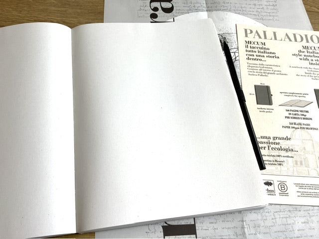 Skizzenbuch 10x16cm mecum Palladio RC-Leder 100g (arbos)