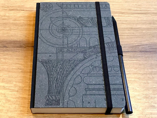 Skizzenbuch 10x16cm mecum Palladio RC-Leder 100g (arbos)