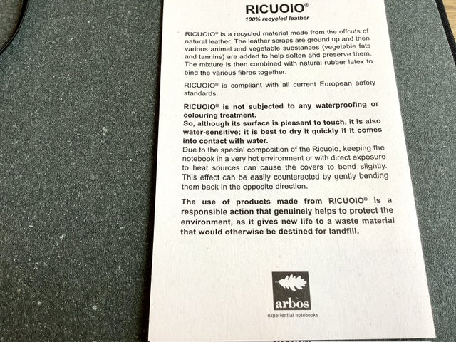 Skizzenbuch 10x16cm mecum Palladio RC-Leder 100g (arbos)