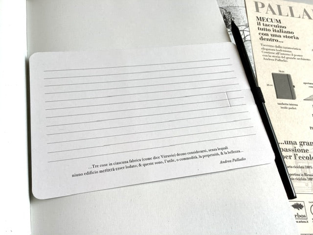 Skizzenbuch 10x16cm mecum Palladio RC-Leder 100g (arbos)