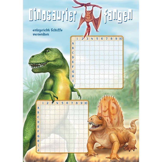 Spielblock A6 Schiffeversenken Dino Rex