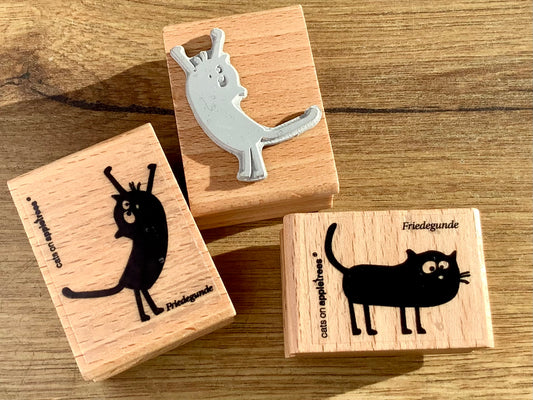 Stempel Katze Friedegunde (Cats on appletrees)°