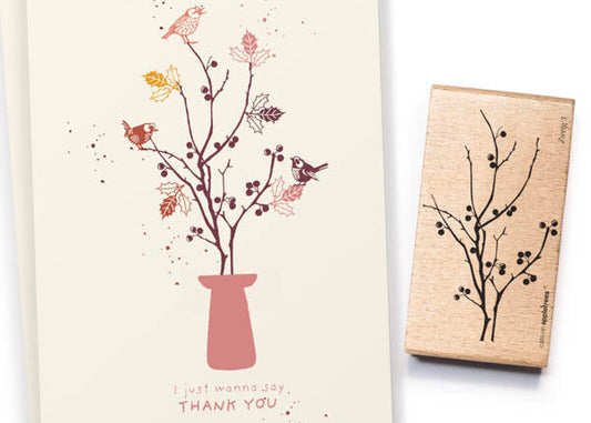 Stempel Zweig 3 Beeren (Cats on Appletrees)