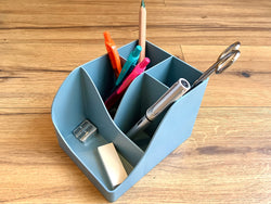 Stifteköcher Recyclingplastik Pen-wave graublau