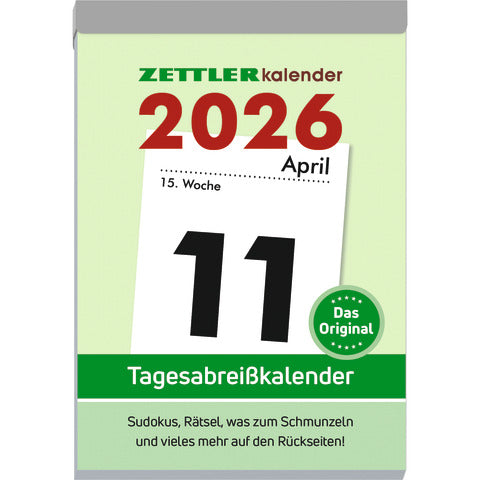 Tagesabreißkalender 10x14cm Zettler