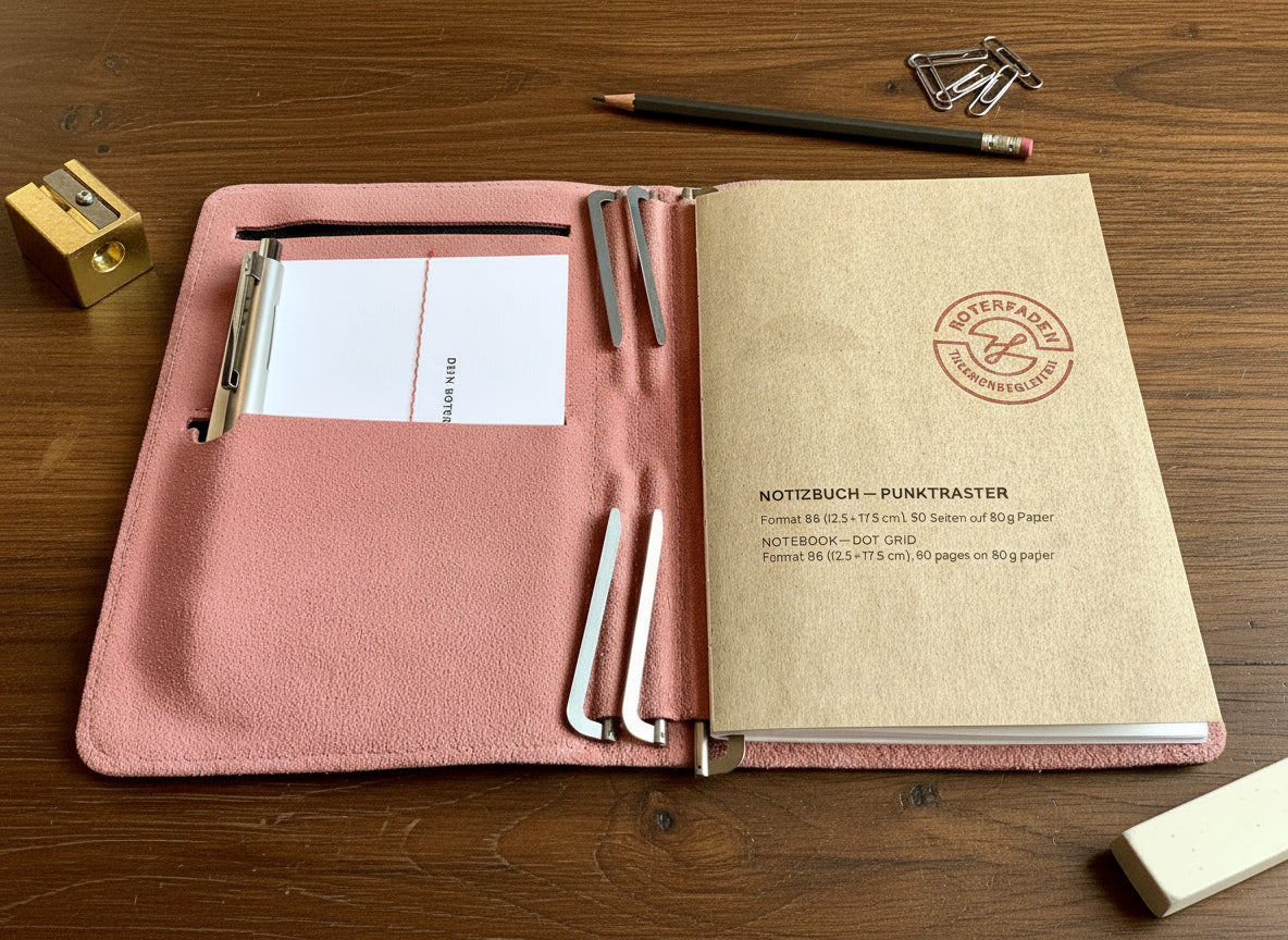Taschenbegleiter B6 SO_23 Roterfaden Leder +gratis Kalender 2026