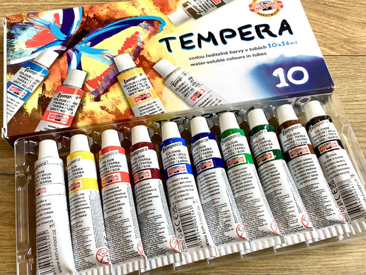 10 Tuben Temperafarben mit je 16m. Erhältlich bei Polly Paper - Schulbedarf in Berlin-Mitte