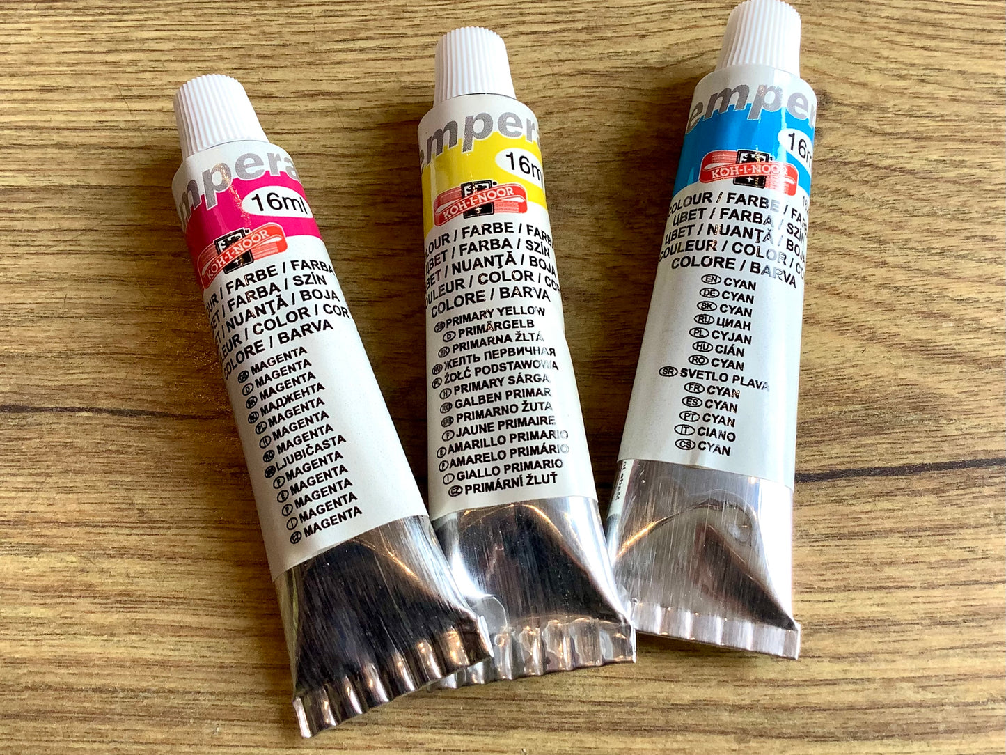 Tempera 1 Tube 16ml CMY-Farben KOH-I-NOOR°