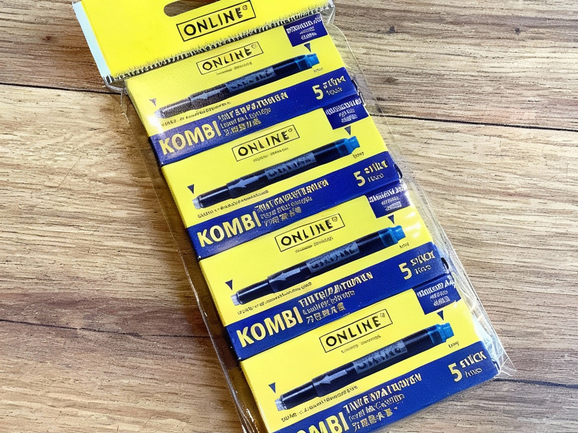 Packung mit 4x5 Tintenpatronen blau von online