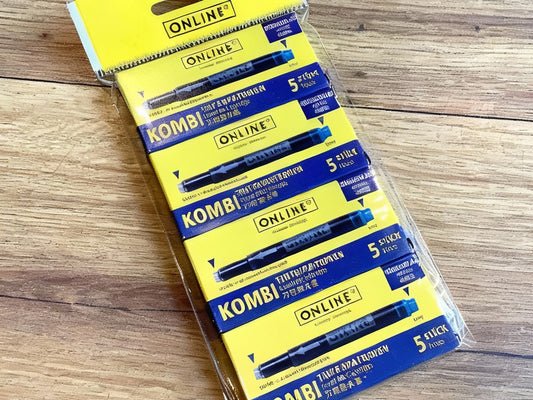 Packung mit 4x5 Tintenpatronen blau von online