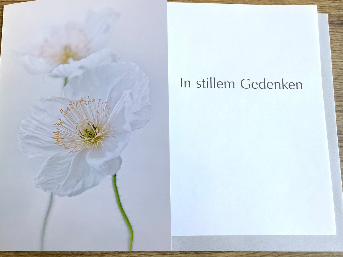 Trauerkarte Weißer Mohn art & nature