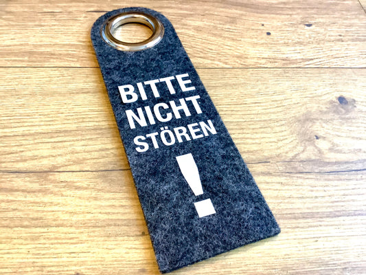 Türanhänger „Bitte nicht stören“ Filz