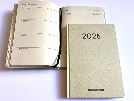 Wochenkalender A5 matabooks Graspapier 2026