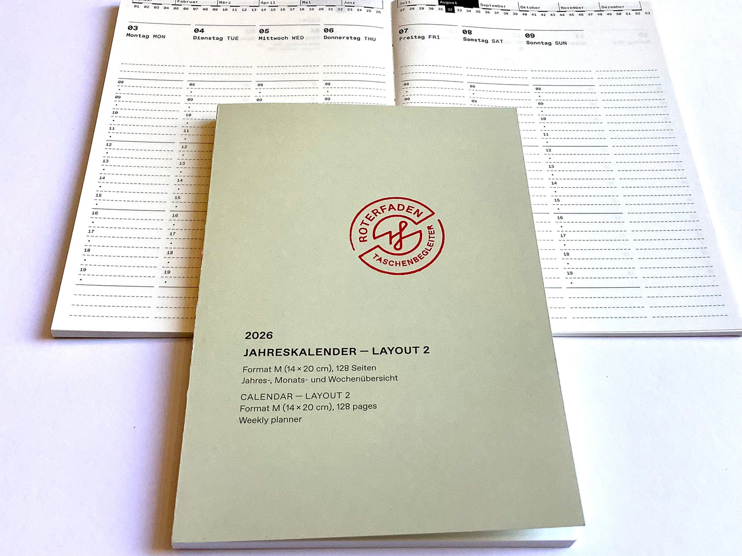 Kalender M (A5) Roterfaden 2026 Layout 2 (1W/2S)