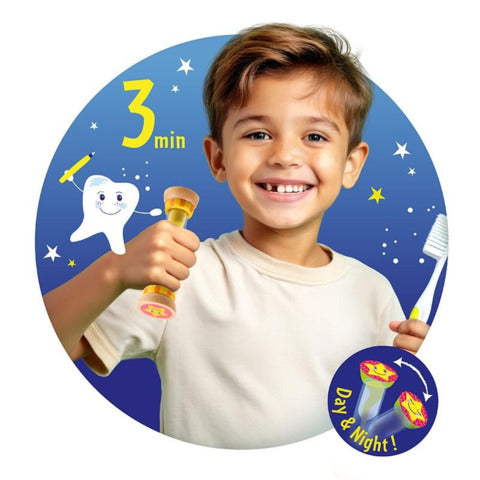 Sanduhr zum Zähneputzen Zahnfee 9,5cm Holz