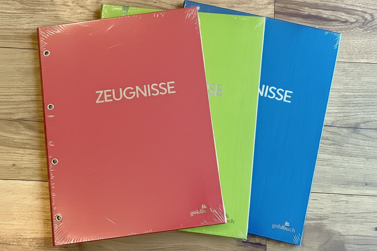 Zeugnismappe Schraubmappe A4 Goldbuch° - Polly Paper - Umweltfreundliche Schreibwaren