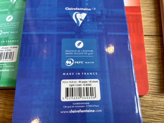 Oktavheft liniert A6 Clairefontaine