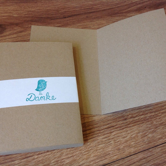 rugi Klappkarte A6 braun Recycling 350g/m² - Polly Paper