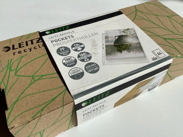 Prospekthüllen recycelt 40St. LEITZ A4 genarbt