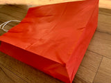 Papiertüte rot Kordelgriff 26x35x12cm