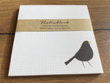 Notizblock Amsel 10x10cm (snw?)