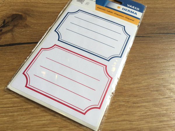 Etiketten Buchschild blau/rot Herma 5781