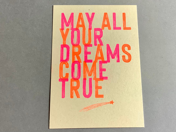 Postkarte "May all your dreams come true"
