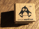 Stempel Pinguin Ole springt (Cats on appletrees)