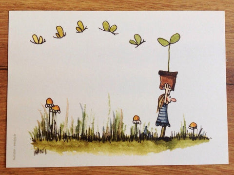 Postkarte Dikotyl Schmetterlinge Erichsen - Polly Paper