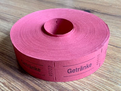 Gutscheinrolle Getränke rot 1000
